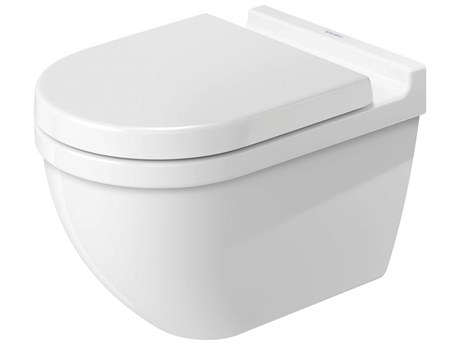 Duravit Starck 3 14'' Ceramic White High Gloss Wall-Mounted Toilet - HygieneGlaze