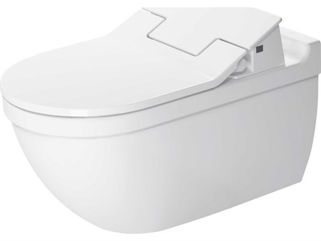Duravit Starck 3 14'' Ceramic White High Gloss Wall-Mounted Shower Toilet - HygieneGlaze
