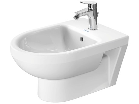 Duravit Duravit No.1 15'' Ceramic White High Gloss Wall-Mounted Bidet with  1 Faucet Hole