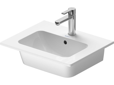 Duravit Me By Starck 21'' Ceramic White High Gloss Sink with No Faucet Hole
