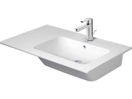 Duravit Me By Starck 33'' Ceramic White High Gloss Sink with 1 Faucet Hole