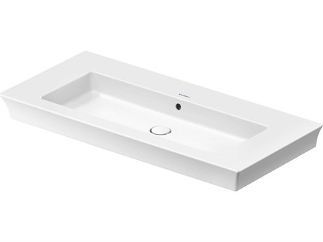Duravit White Tulip 42'' Ceramic White High Gloss Sink with No Faucet Hole