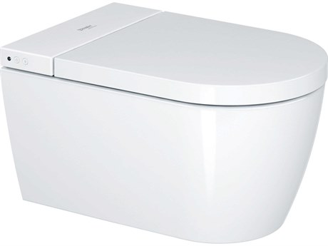 Duravit Me By Starck 14'' Ceramic White High Gloss Wall-Mounted Toilet - HygieneGlaze