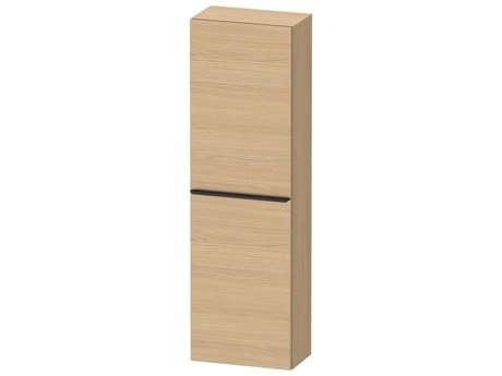 Duravit D-neo 16'' Natural Oak Matt Semi Tall Cabinet - Left-Hinged Door