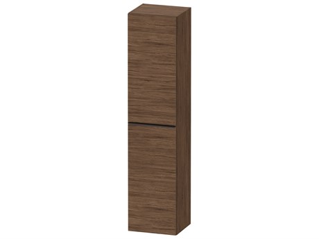 Duravit D-neo 16'' Walnut (dark) Matt Semi Tall Cabinet - Right-Hinged Door