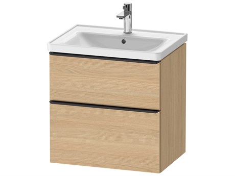 Duravit D-neo 25'' Natural Oak Matt 2-Drawers Wall Mount Vanity