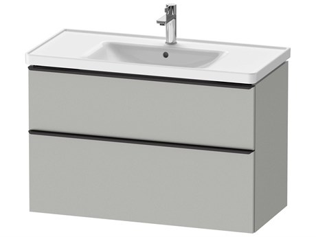 Duravit D-neo 39'' Concrete Gray Matt 2-Drawers Wall Mount Vanity