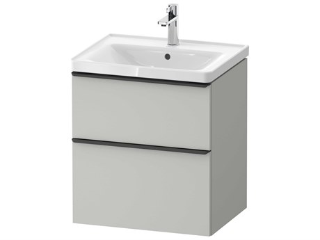 Duravit D-neo 23'' Concrete Gray Matt 2-Drawers Wall Mount Vanity
