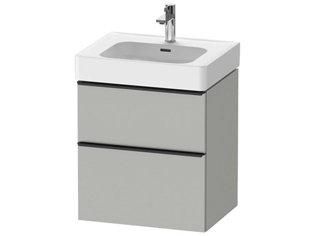 Duravit D-neo 23'' Concrete Gray Matt Wall Mount Vanity - 1 Drawer/1 pull out compartment