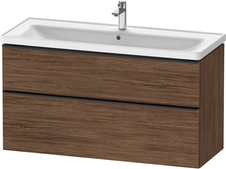 Duravit D-neo 47'' Walnut Dark Matt 2-Drawers Wall Mount Vanity