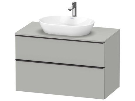 Duravit D-neo 40'' Concrete Gray Matt Wall Mount Vanity - 1 Drawer/1 pull out compartment