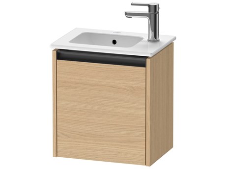 Duravit Ketho.2 16'' Natural Oak Matt Wall-Mounted Cabinet - Left-Hand Hinge