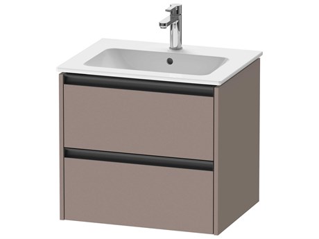 Duravit Ketho.2 item 24" Two Frawer Bassalt Matt Wall-Mounted Vanity Unit