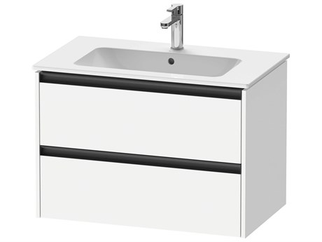 Duravit Ketho.2 item 32" Two Drawer White Matt  Wall-Mounted Vanity Unit
