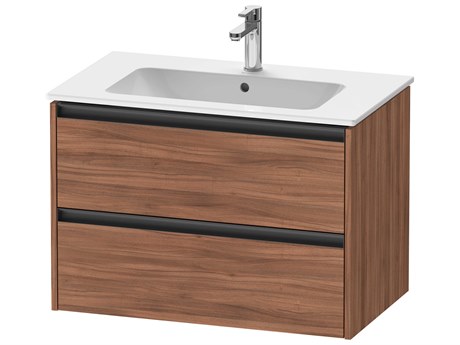 Duravit Ketho.2 item 32" Two Drawer Walnut Matt Wall-Mounted Vanity Unit