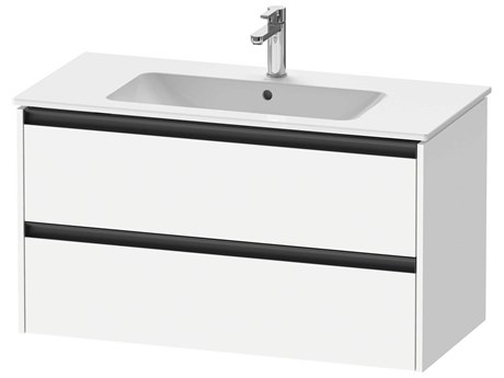 Duravit Ketho.2 item 40" Two Drawer White Matt  Wall-Mounted Vanity Unit