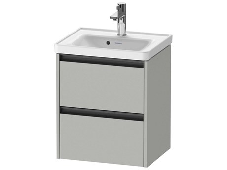 Duravit Ketho.2 item 19" Two Drawer Concrete Gray Matt Wall-Mounted Vanity Unit