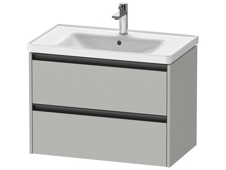 Duravit Ketho.2 item 31" Two Drawer Concrete Gray Matt Wall-Mounted Vanity Unit