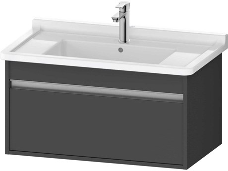 Duravit Ketho 32'' One Drawer Graphite Matt Wall-Mounted Vanity Unit