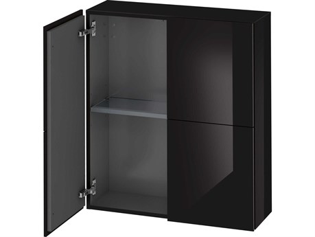 Duravit L-cube 28'' Black High Gloss Wall-Mounted Cabinet