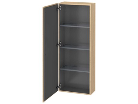 Duravit L-cube 20'' Mediterranean Oak Matt Wall-Mounted Cabinet - Left-Hand Hinge