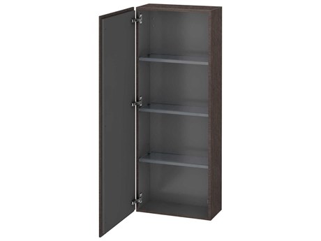 Duravit L-cube 20'' Dark Brushed Oak Matt Wall-Mounted Cabinet - Left-Hand Hinge