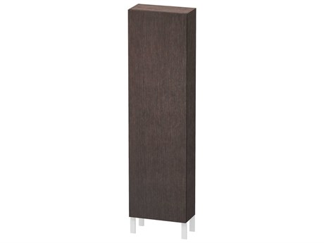 Duravit L-cube 20'' Dark Brushed Oak Matt Wall-Mounted Cabinet - Left-Hand Hinge