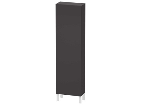 Duravit L-cube 20'' Graphite Super Matt Wall-Mounted Cabinet - Left-Hand Hinge