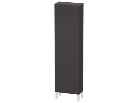 Duravit L-cube 20'' Graphite Super Matt Wall-Mounted Cabinet - Right-Hand Hinge