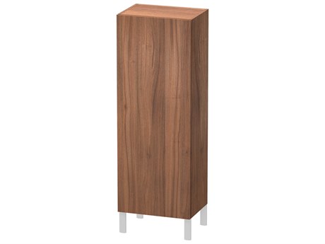 Duravit L-cube 20'' Walnut Matt Wall-Mounted Cabinet - Left-Hand Hinge