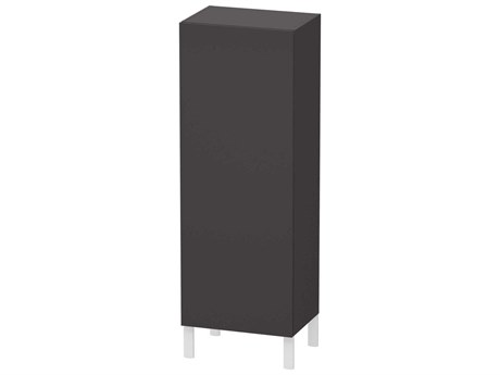 Duravit L-cube 20'' Graphite Super Matt Wall-Mounted Cabinet - Right-Hand Hinge