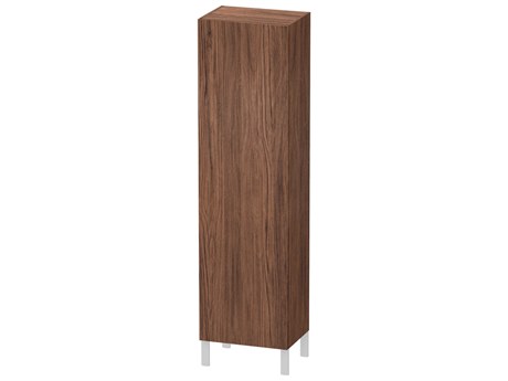 Duravit L-cube 20'' Walnut (Dark) Matt Wall-Mounted Cabinet - Left-Hand Hinge