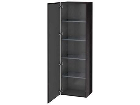 Duravit L-cube 20'' Black High Gloss Wall-Mounted Cabinet - Left-Hand Hinge