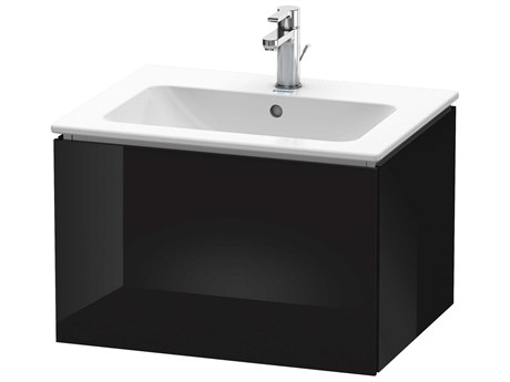 Duravit L-cube 24'' Black High Gloss Wall-Mounted Vanity Unit