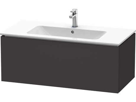 Duravit L-cube 40'' Graphite Super Matt Wall-Mounted Vanity Unit