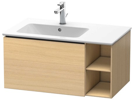 Duravit L-cube 32'' Mediterranean Oak Matt Wall-Mounted Vanity Unit (2 Right Side Open Compartments)