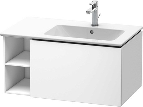 Duravit L-cube 32'' White Matt Wall-Mounted Vanity Unit (2 Left Side Open Compartments)