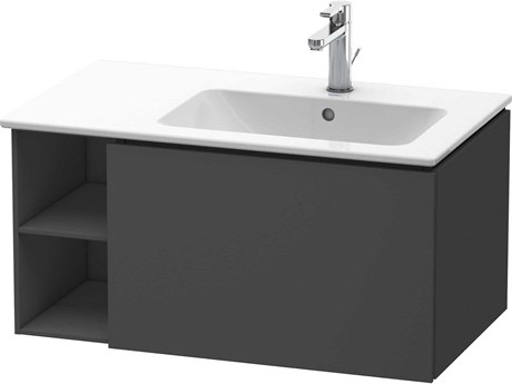 Duravit L-cube 32'' Graphite Matt Wall-Mounted Vanity Unit (2 Left Side Open Compartments)