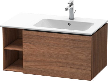 Duravit L-cube 32'' Walnut Matt Wall-Mounted Vanity Unit (2 Left Side Open Compartments)