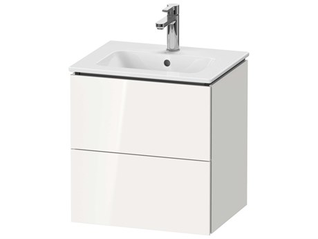 Duravit L-cube 21'' Two Drawer White High Gloss Wall-Mounted Vanity Unit