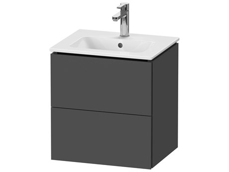 Duravit L-cube 21'' Two Drawer Graphite Matt Wall-Mounted Vanity Unit