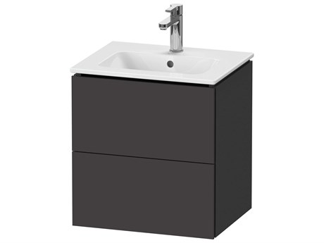 Duravit L-cube 21'' Two Drawer Graphite Super Matt Wall-Mounted Vanity Unit