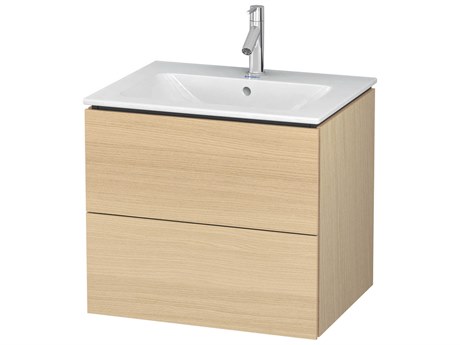 Duravit L-cube 24'' Two Drawer Mediterranean Oak Wall-Mounted Vanity Unit