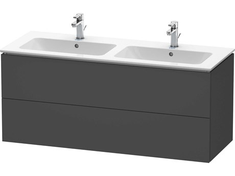 Duravit L-cube 51'' Two Drawer Graphite Matt Wall-Mounted Vanity Unit