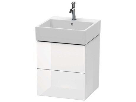 Duravit L-cube 19'' Two Drawer White High Gloss Wall-Mounted Vanity Unit