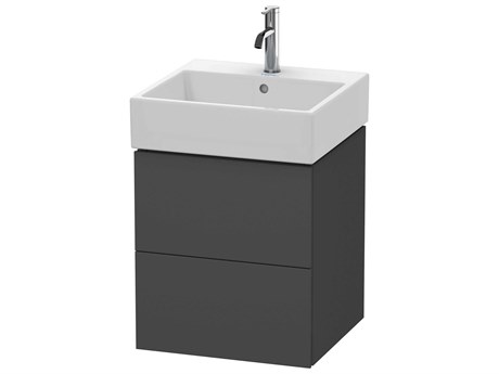 Duravit L-cube 19'' Two Drawer Graphite Matt Wall-Mounted Vanity Unit