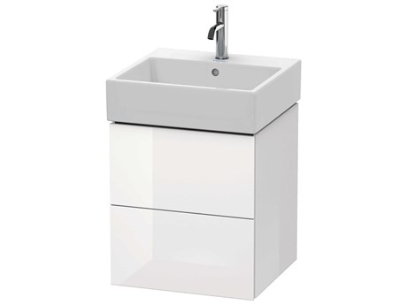 Duravit L-cube 19'' Two Drawer White High Gloss (Lacquer) Wall-Mounted Vanity Unit