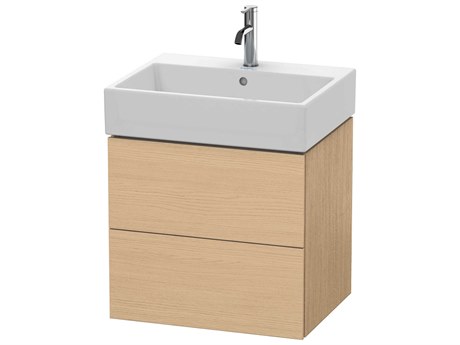 Duravit L-cube 23'' Two Drawer Natural Oak Matt Wall-Mounted Vanity Unit