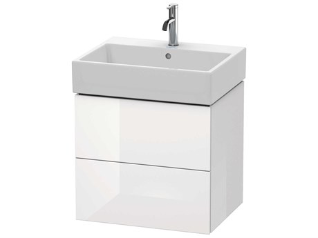 Duravit L-cube 23'' Two Drawer White High Gloss (Lacquer) Wall-Mounted Vanity Unit