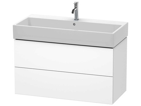 Duravit L-cube 39'' Two Drawer White Matt Wall-Mounted Vanity Unit